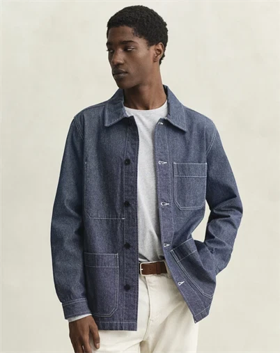 Gant - Chambray Overshirt - Mid Blue